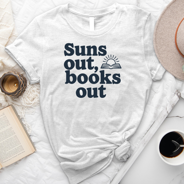 suns out books out unisex tee