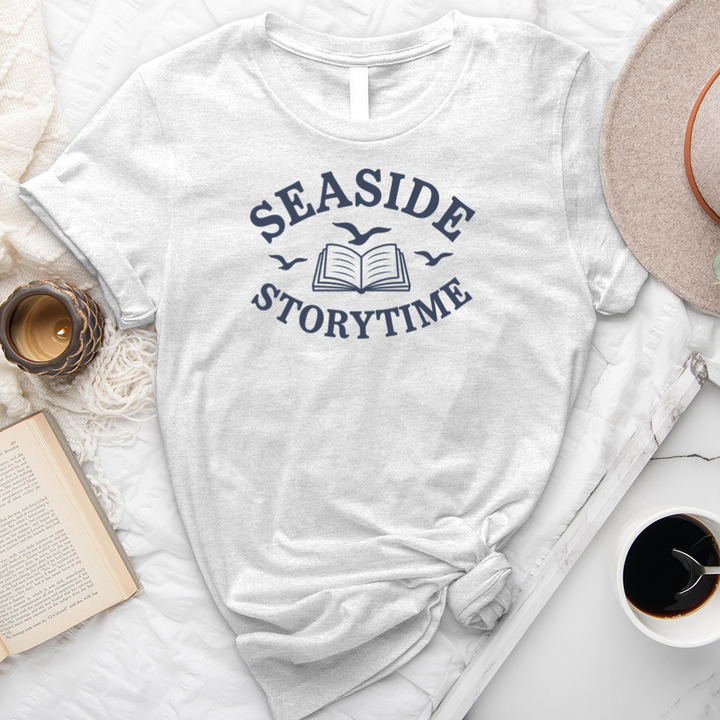 seaside storytime unisex tee