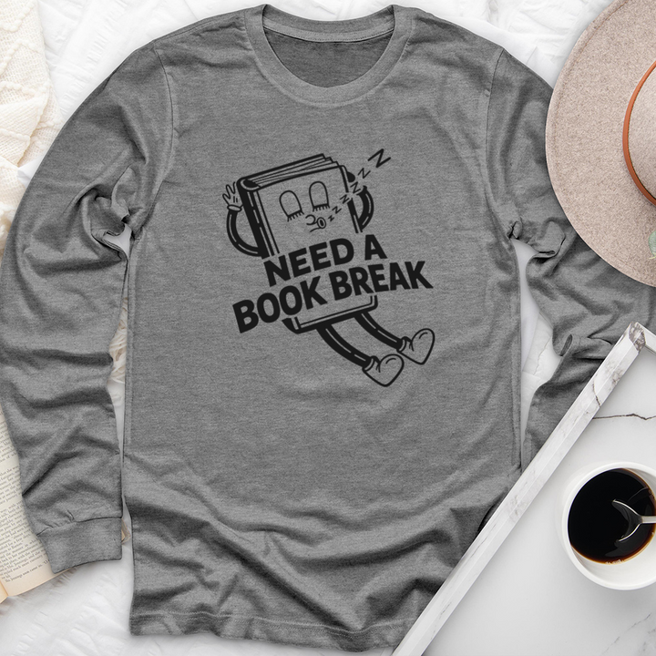 need a book break long sleeve unisex tee