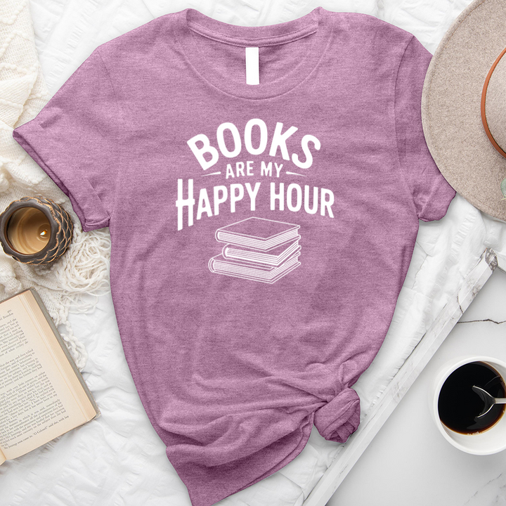 books are my happy hour unisex tee