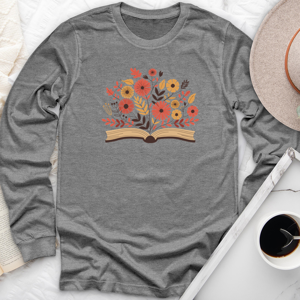 autumn florals long sleeve unisex tee