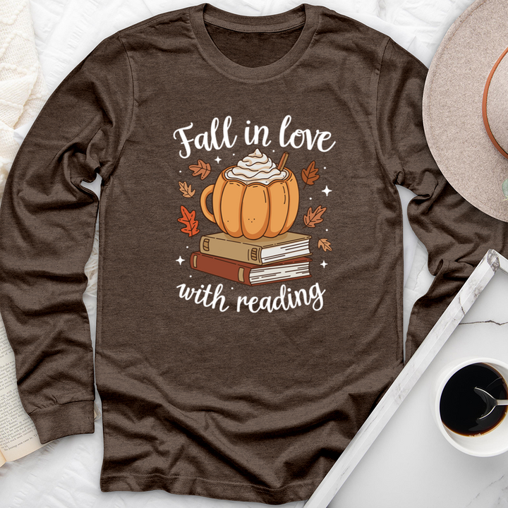 fall in love with reading mug long sleeve unisex tee