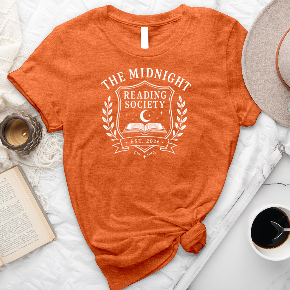 midnight reading society unisex tee