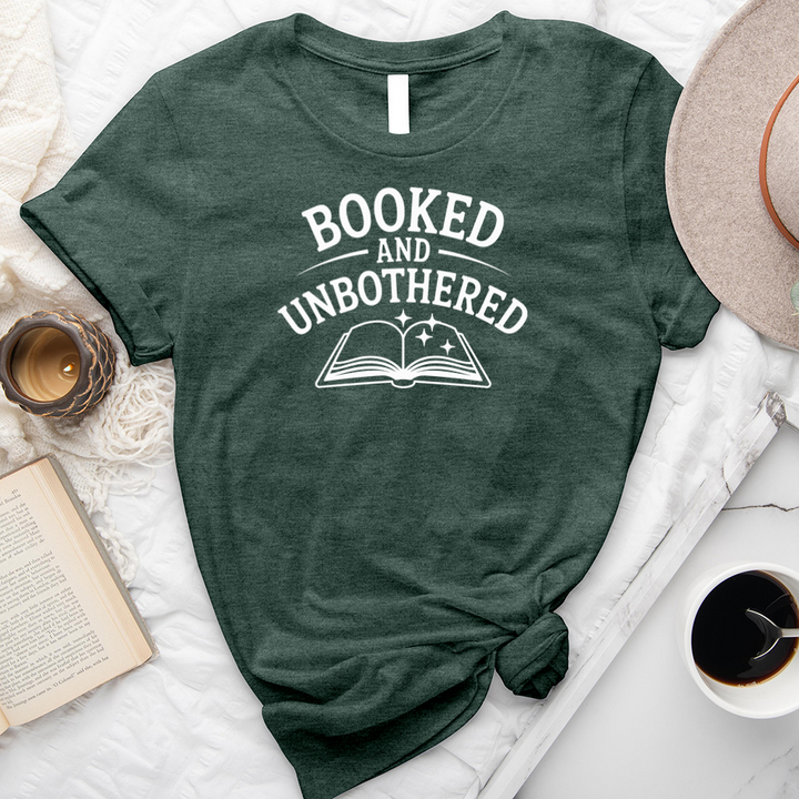 booked and unbothered unisex tee