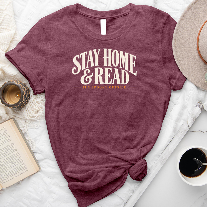 stay home and read unisex tee