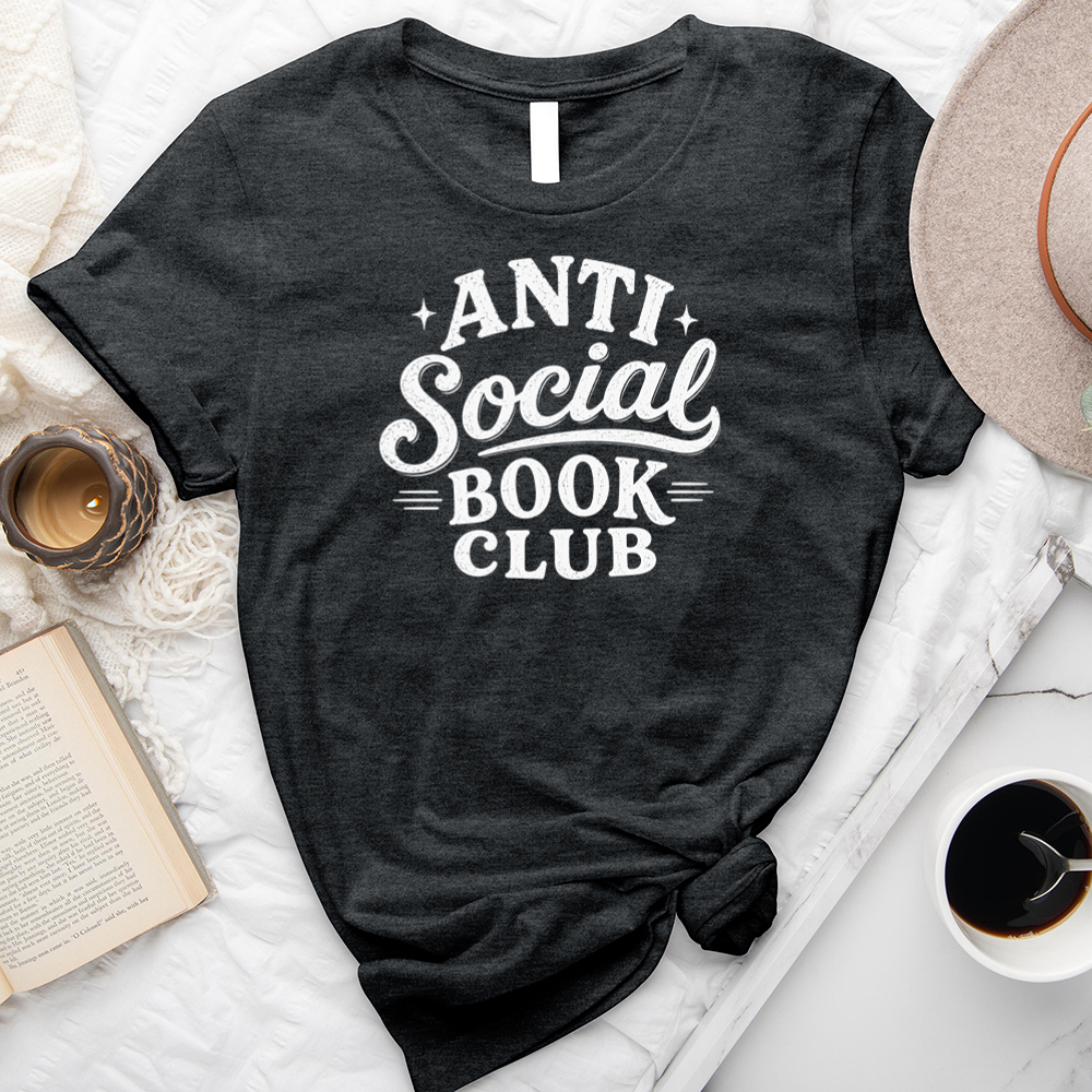 anti social book club unisex tee