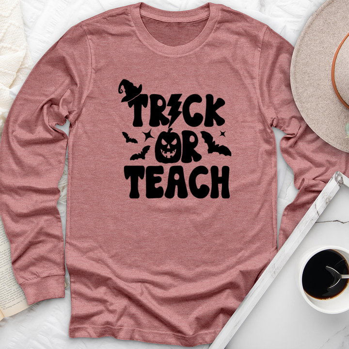 trick or teach long sleeve unisex tee