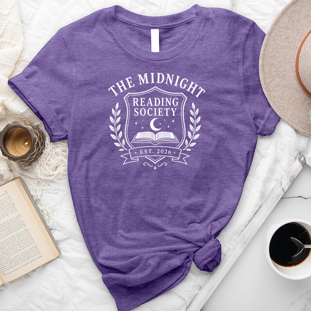 midnight reading society unisex tee