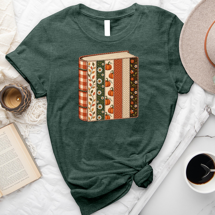 patckwork book unisex tee