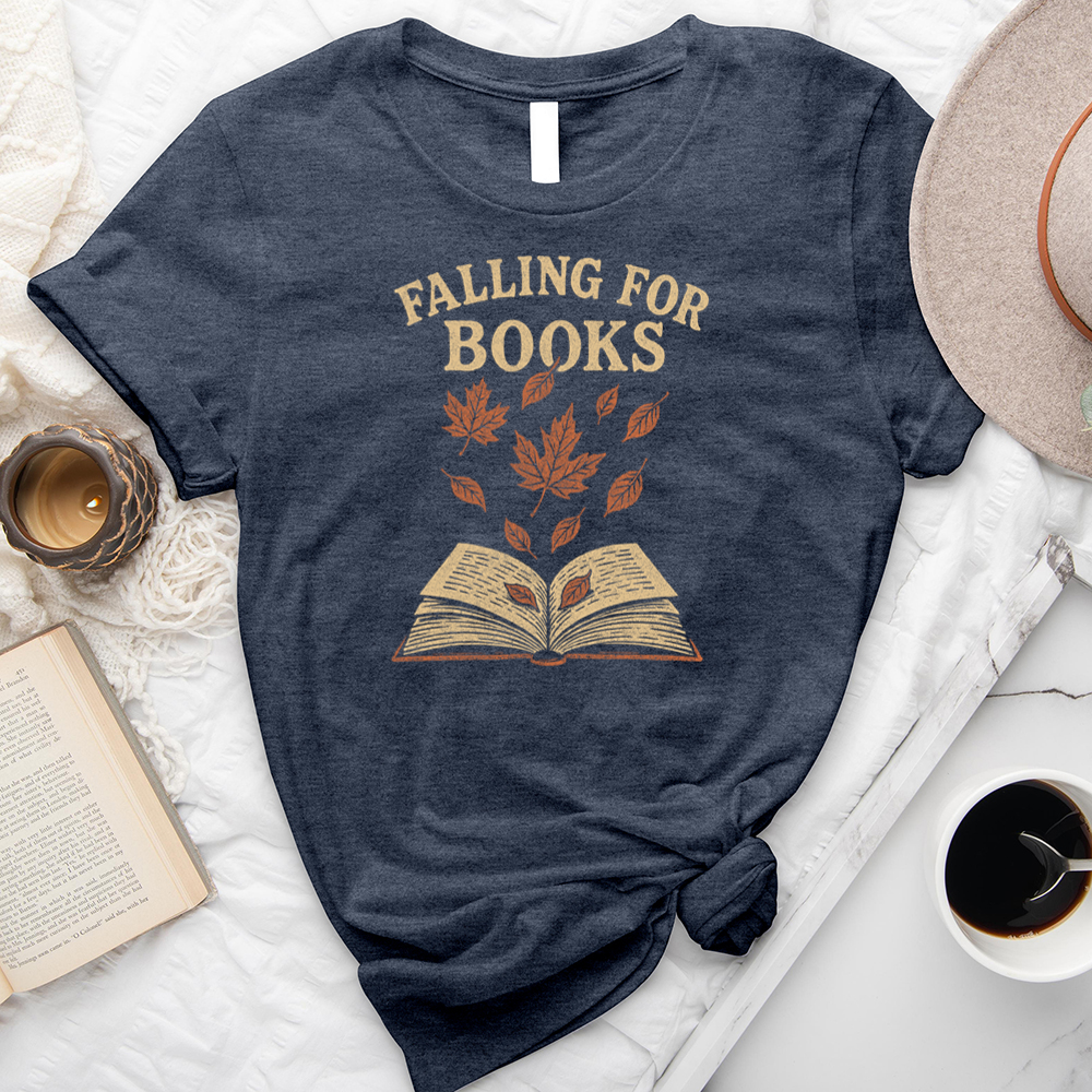 falling for books unisex tee