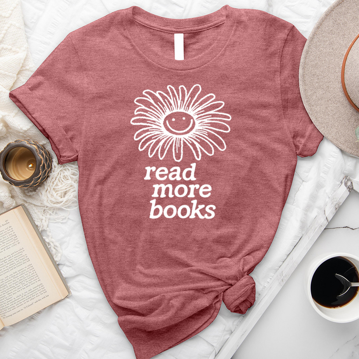 read more books flower unisex tee