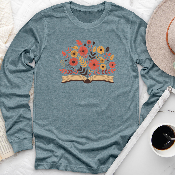 autumn florals long sleeve unisex tee