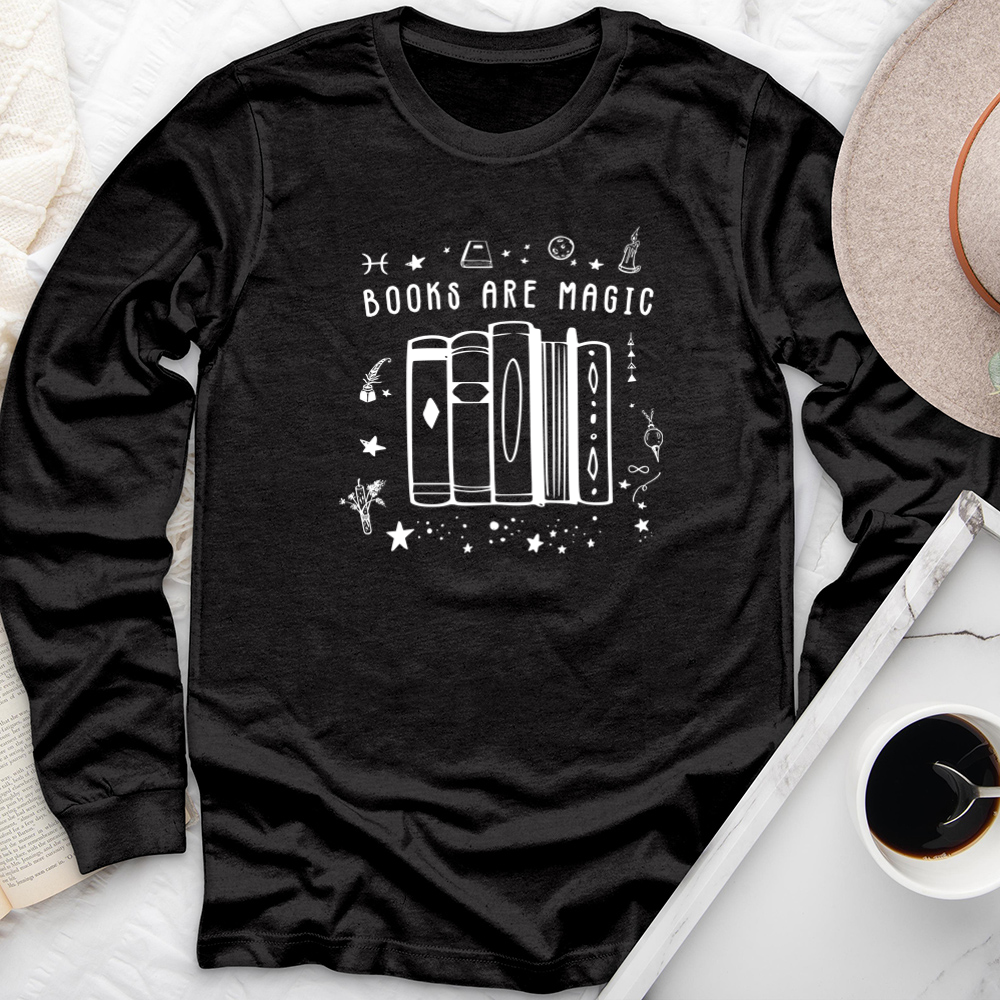 books are magic full long sleeve unisex tee