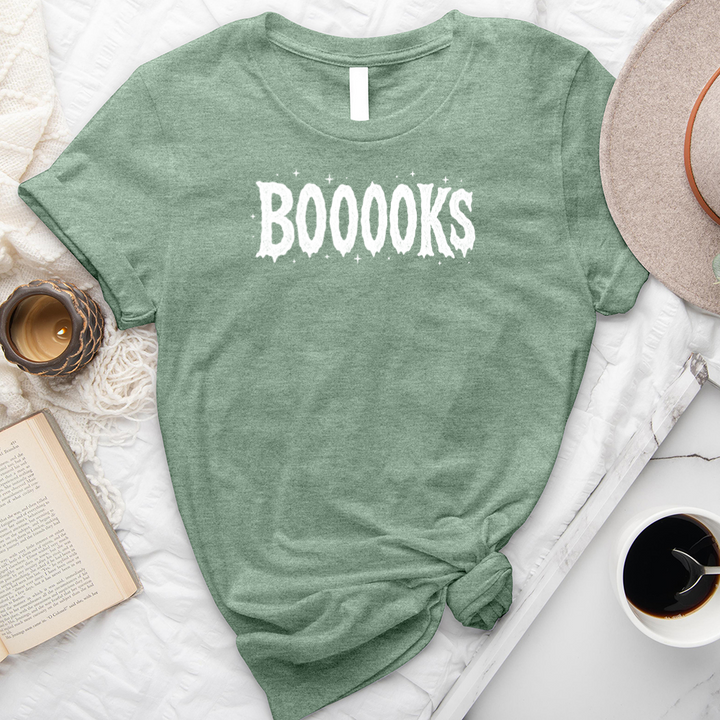booooks spooky font unisex tee