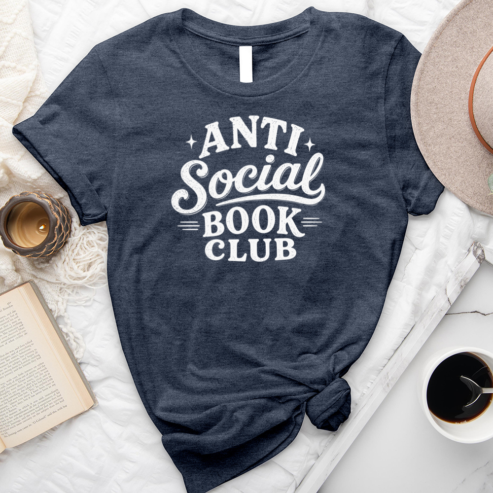 anti social book club unisex tee