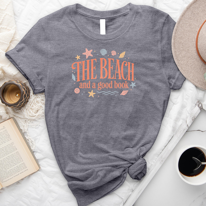the beach and a good book unisex tee