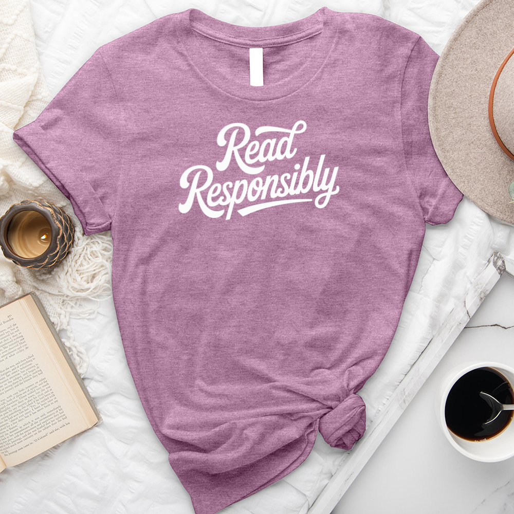 read responsibly text unisex tee
