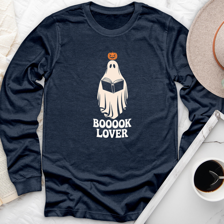 boook lover ghost long sleeve unisex tee