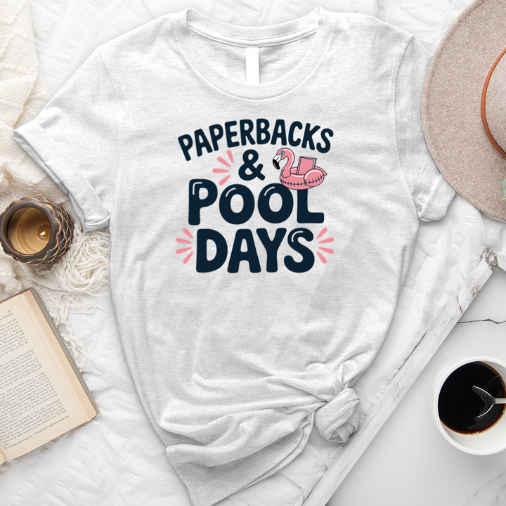 paperbacks and pool days unisex tee