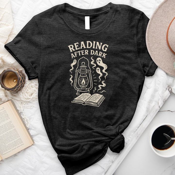 reading after dark unisex tee
