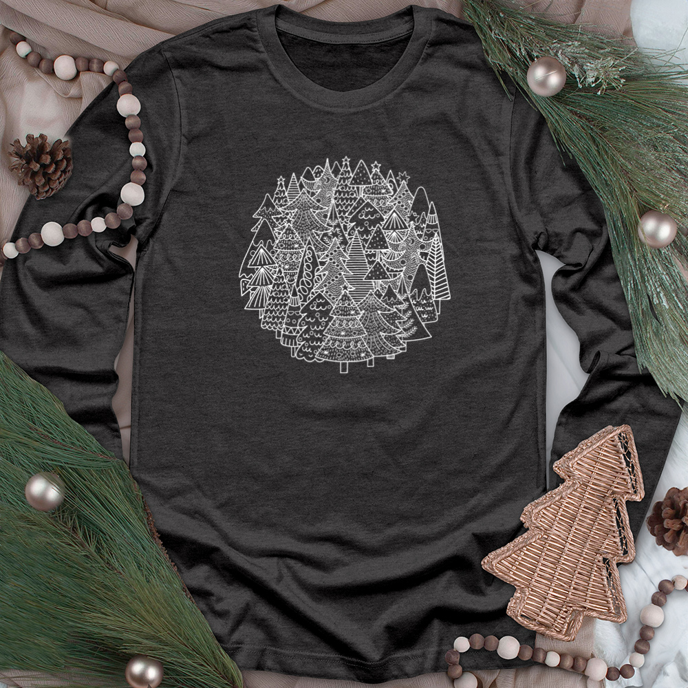 circle of trees long sleeve unisex tee
