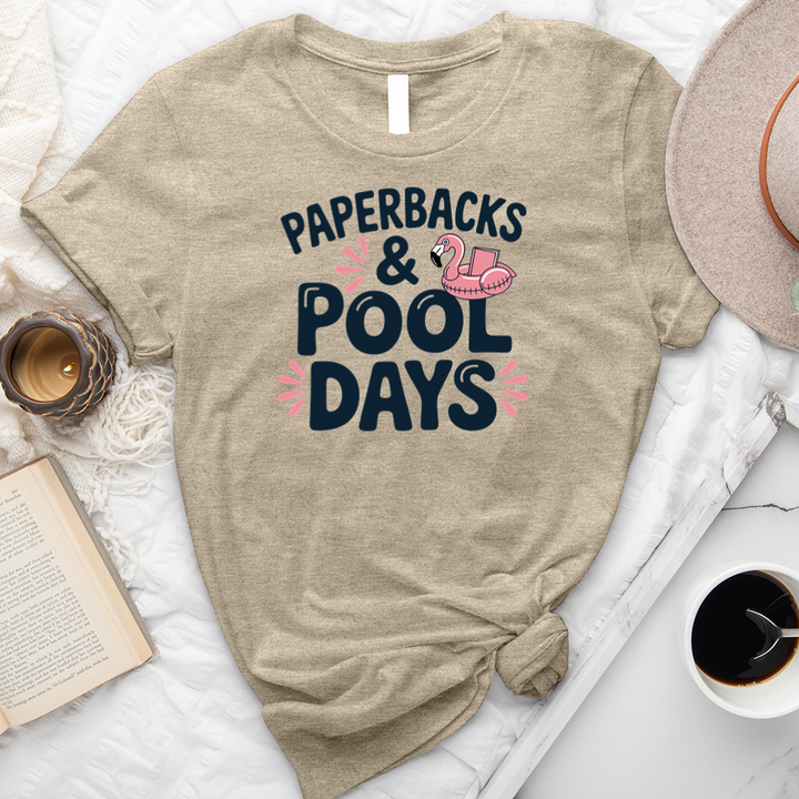paperbacks and pool days unisex tee