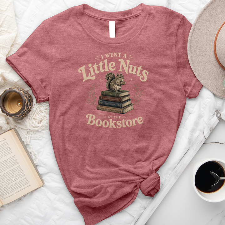 nuts at the bookstore unisex tee