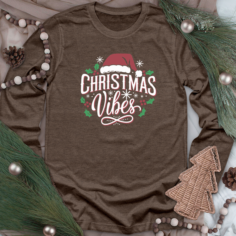 xmas vibes long sleeve unisex tee