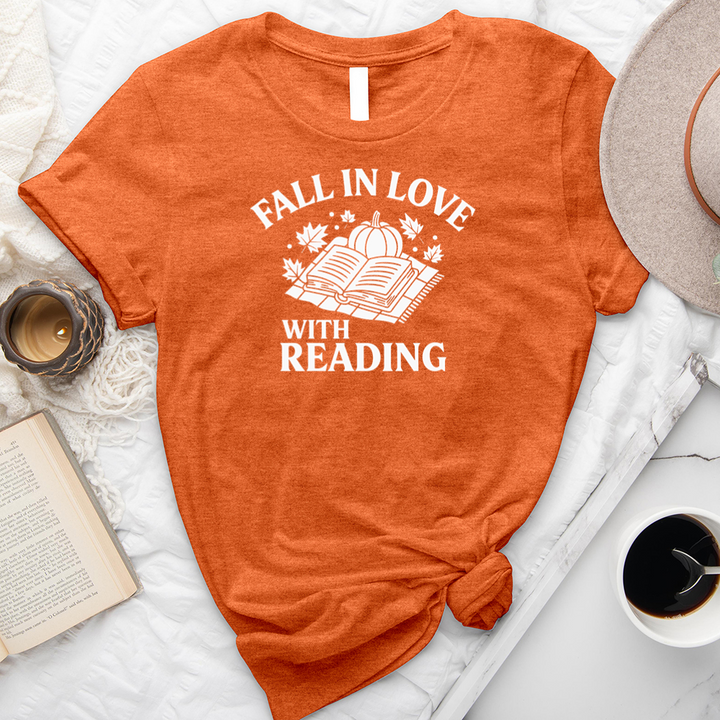 fall in love with reading light unisex tee