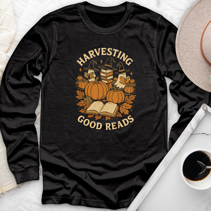 harvesting good reads long sleeve unisex tee