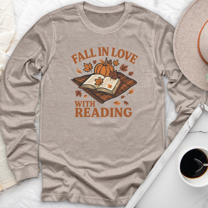 fall in love with reading picnic long sleeve unisex tee