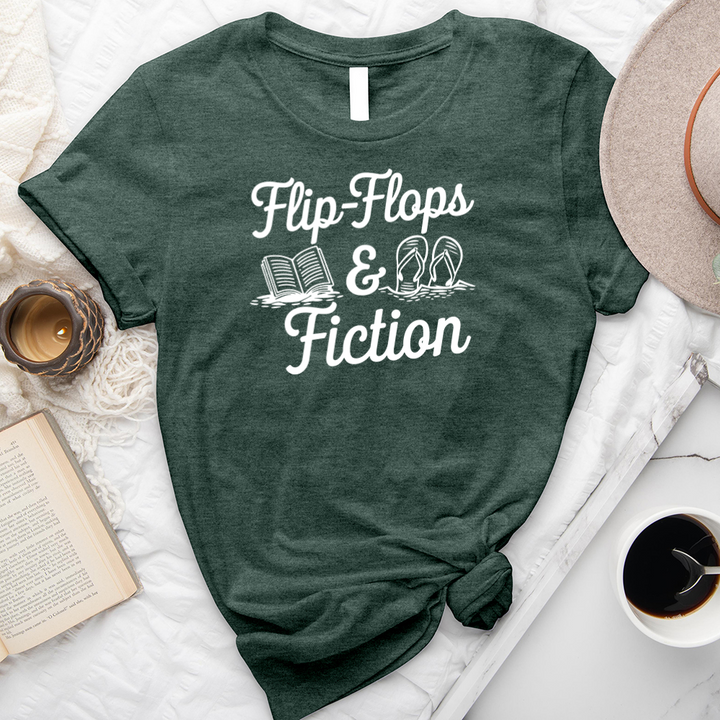 flip flops and fiction unisex tee