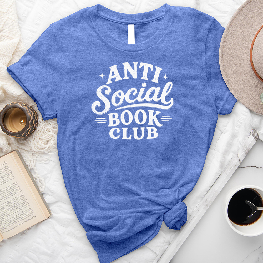 anti social book club unisex tee