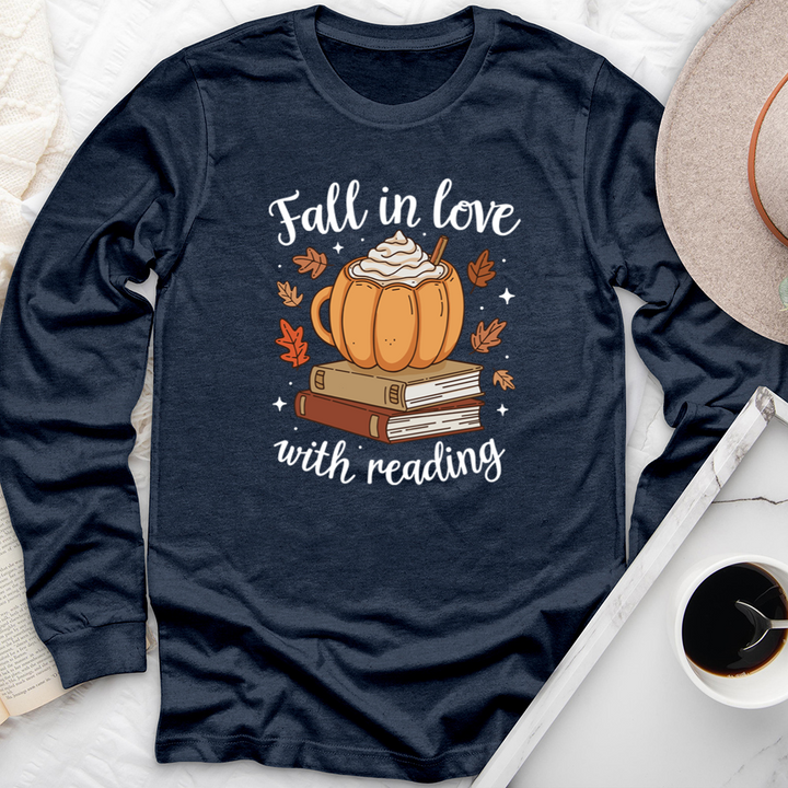 fall in love with reading mug long sleeve unisex tee