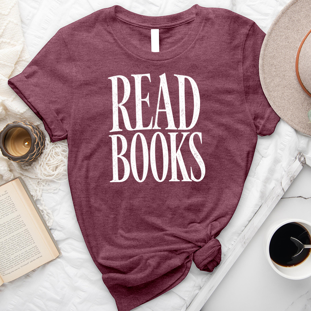 white read books unisex tee