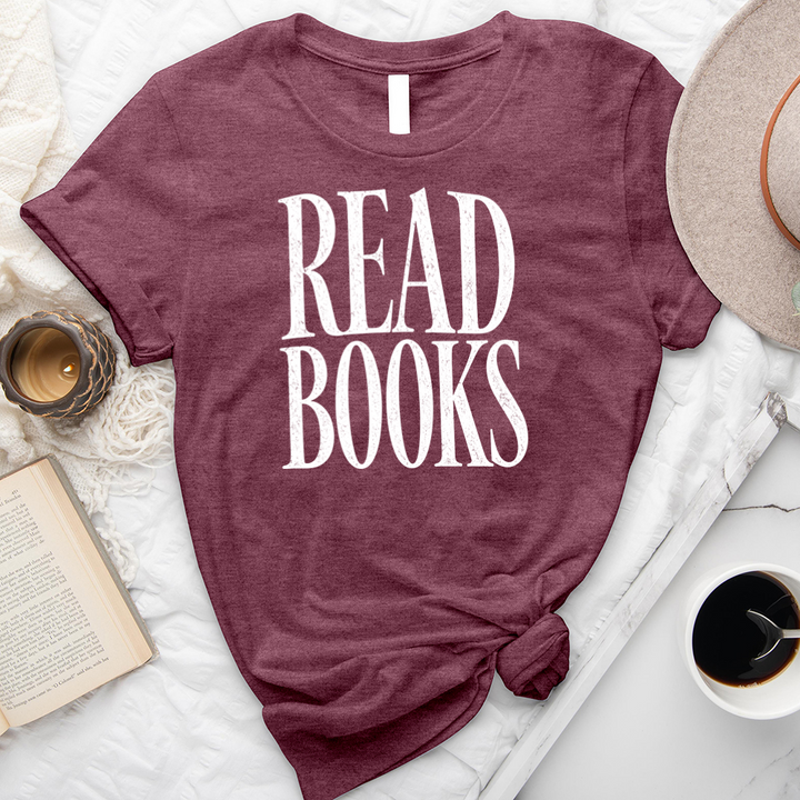 white read books unisex tee