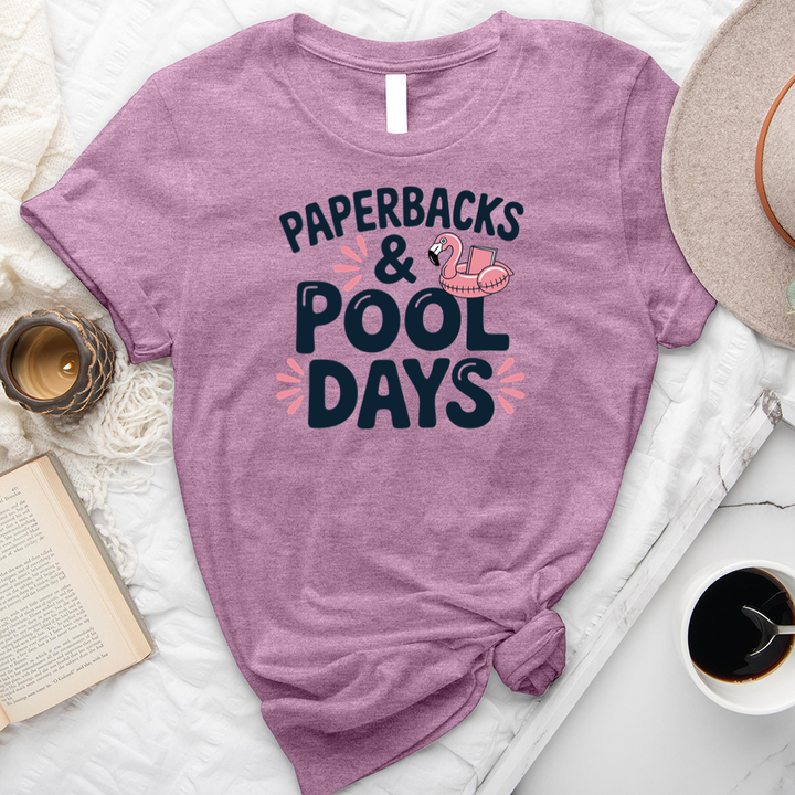 paperbacks and pool days unisex tee