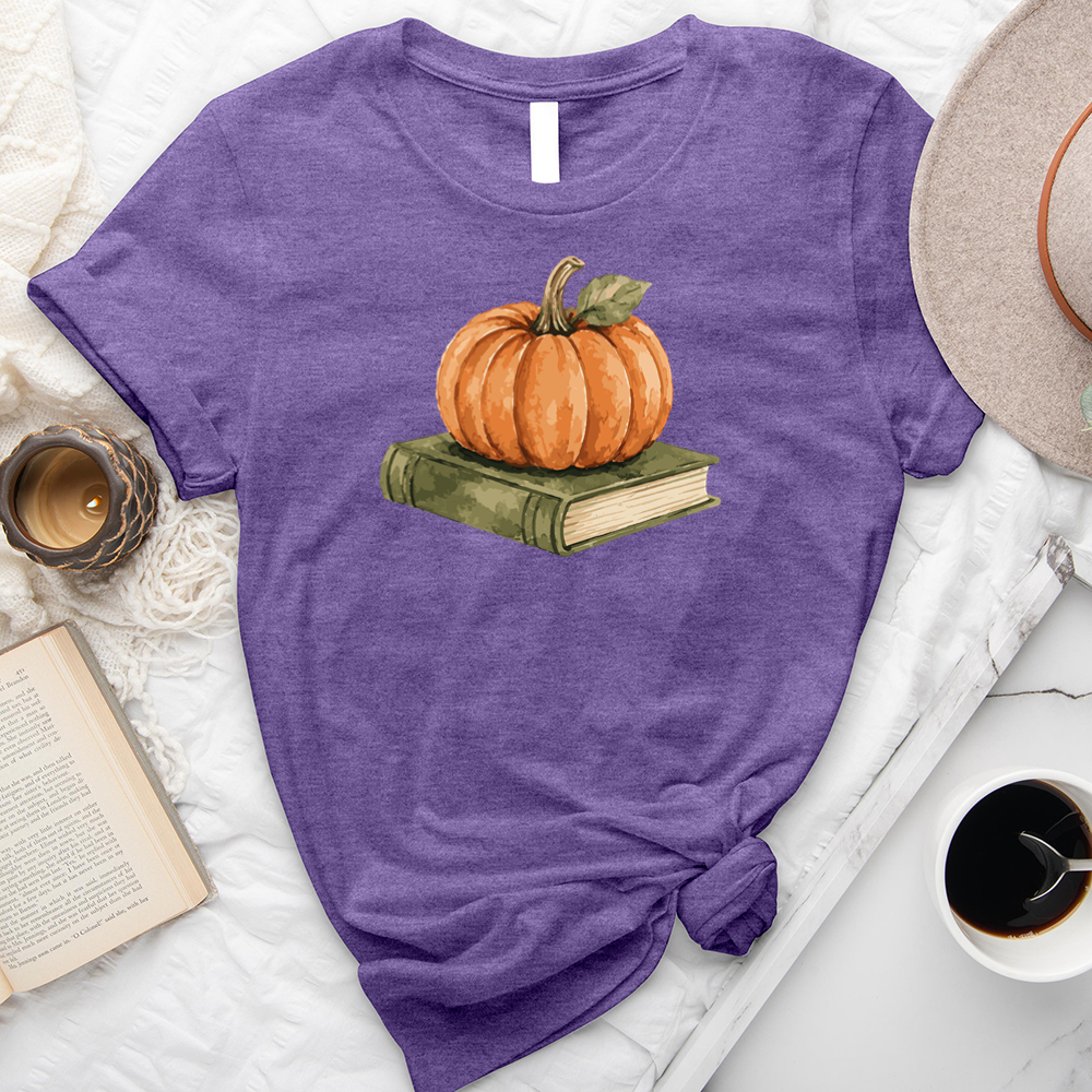 watercolor pumpkin book unisex tee