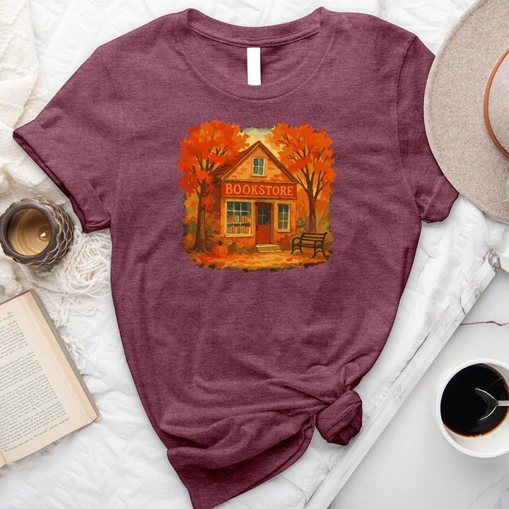 autumn bookstore unisex tee