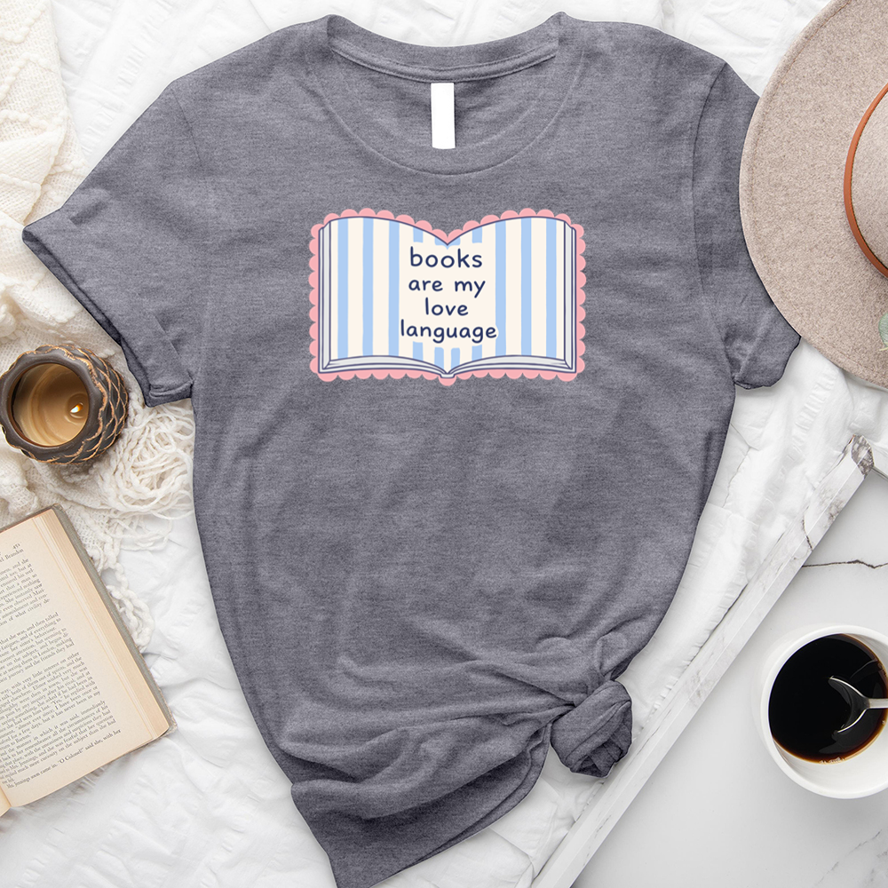 retro books are my love language unisex tee