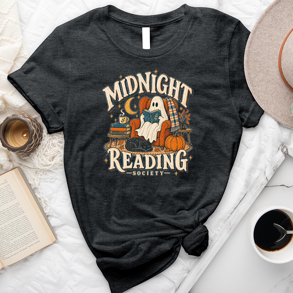 midnight reading society unisex tee