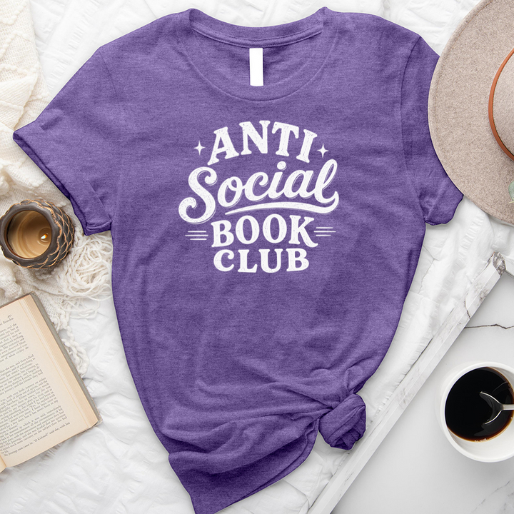 anti social book club unisex tee