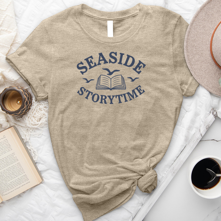 seaside storytime unisex tee