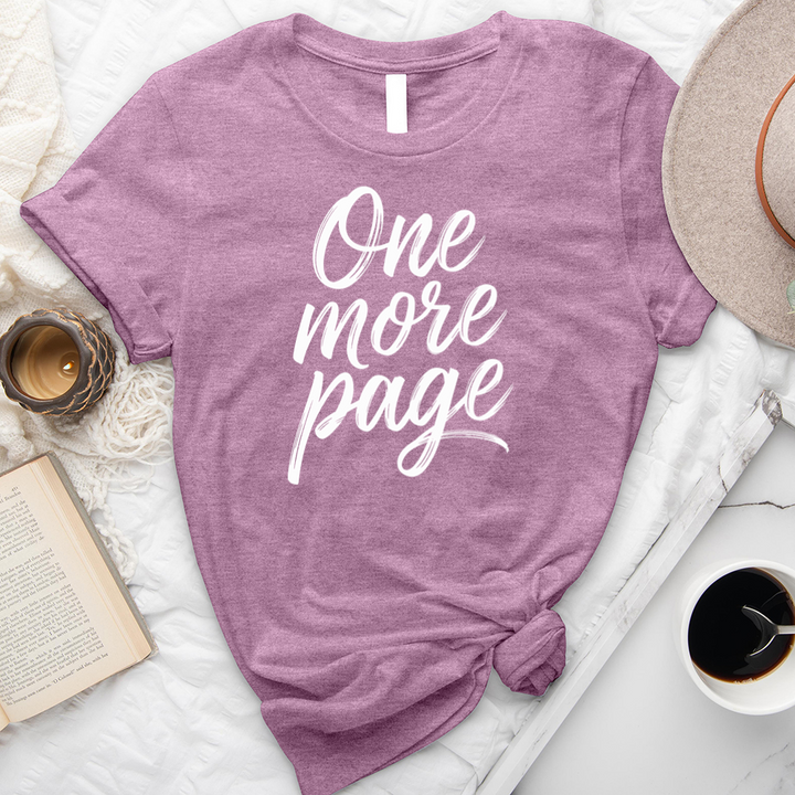 one more page text unisex tee