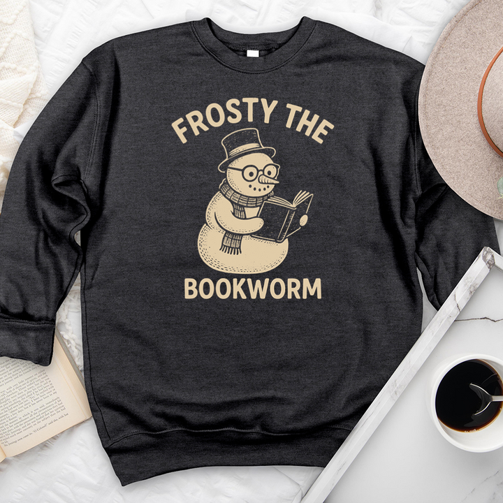 frosty the bookworm premium crewneck sweatshirt