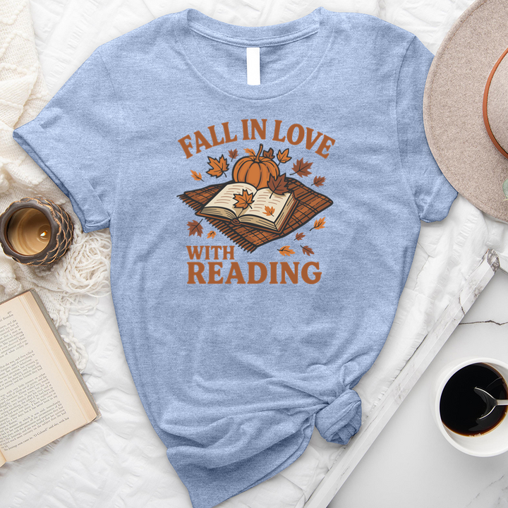 fall in love with reading picnic unisex tee