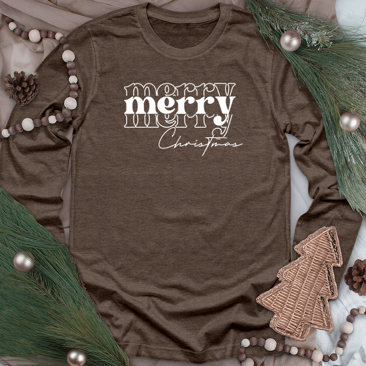 merry merry christmas long sleeve unisex tee