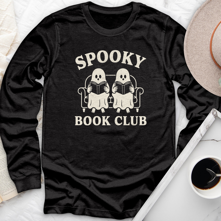 spooky book club light long sleeve unisex tee