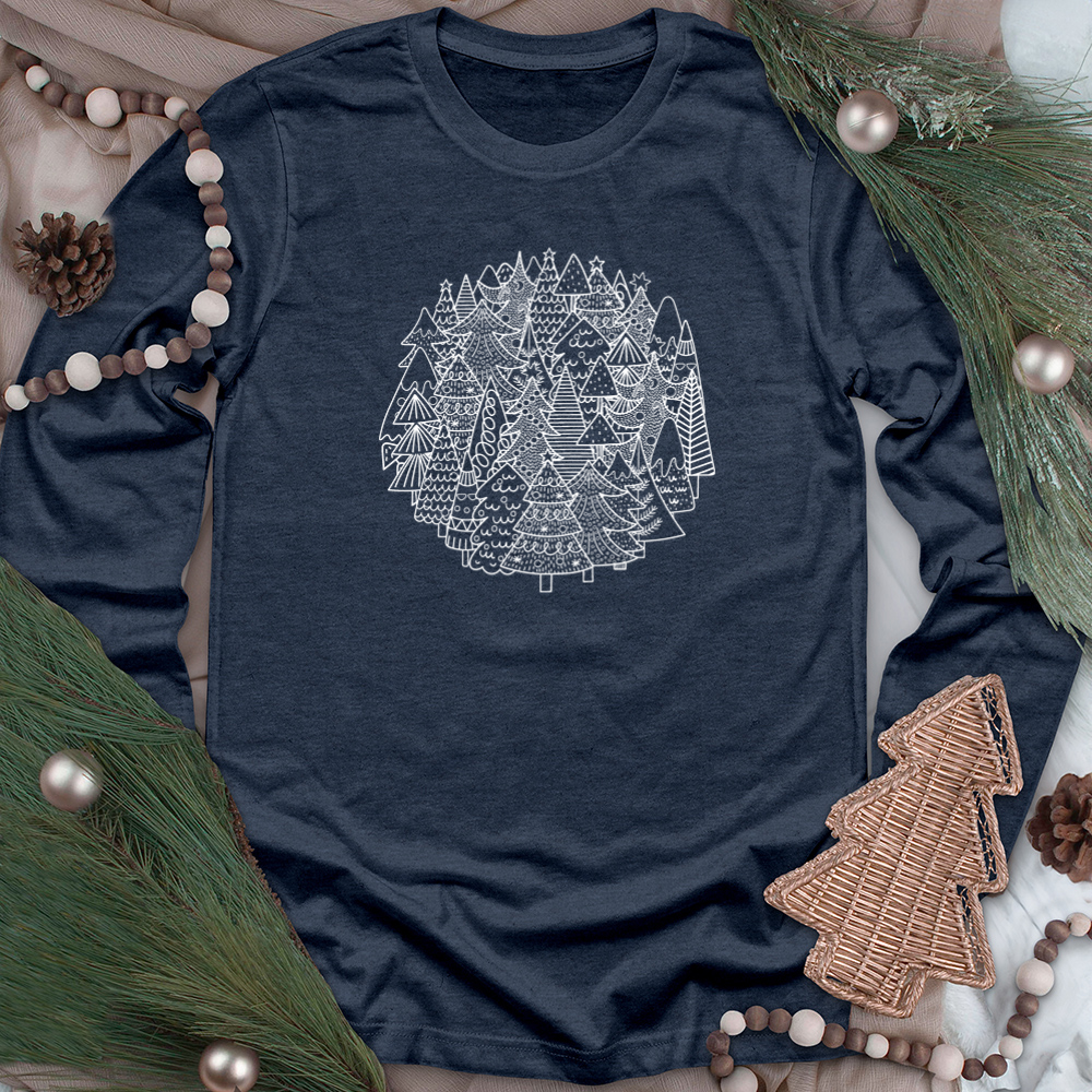 circle of trees long sleeve unisex tee
