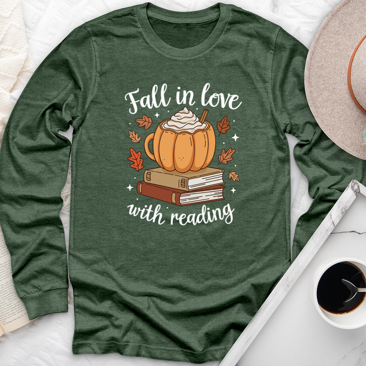 fall in love with reading mug long sleeve unisex tee
